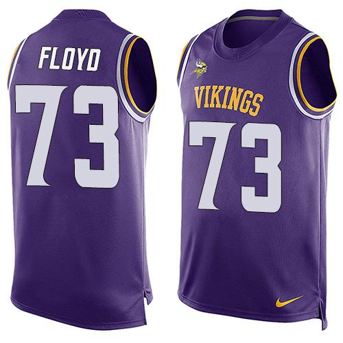 Nike Vikings #73 Sharrif Floyd Purple Team Color Men's Stitched NFL Limited Tank Top Jersey - Click Image to Close